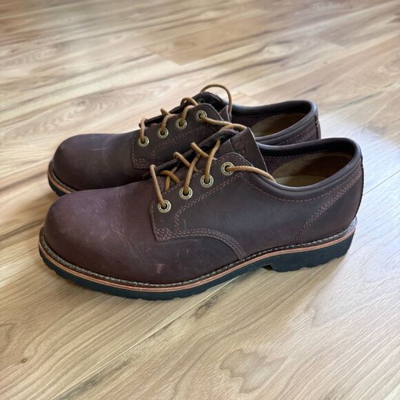 L.L.Bean Men\'s Bucksport Leather Vibram Shoes Plain Toe Size 9W EUC main image 6